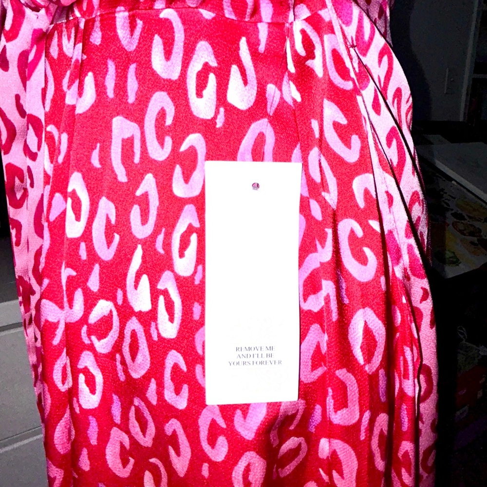 NWT Never Fully Dressed Pink Leopard Wrap Dress NWT (Size 8 / US 4) - Picture 4 of 5
